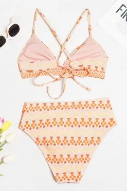 Cupshe Stefanie Geo Print Lace-up Back Bikini -Deals Cupshe Store 2 195b43b9 0982 47bc 8dad b1d2b947e2f6