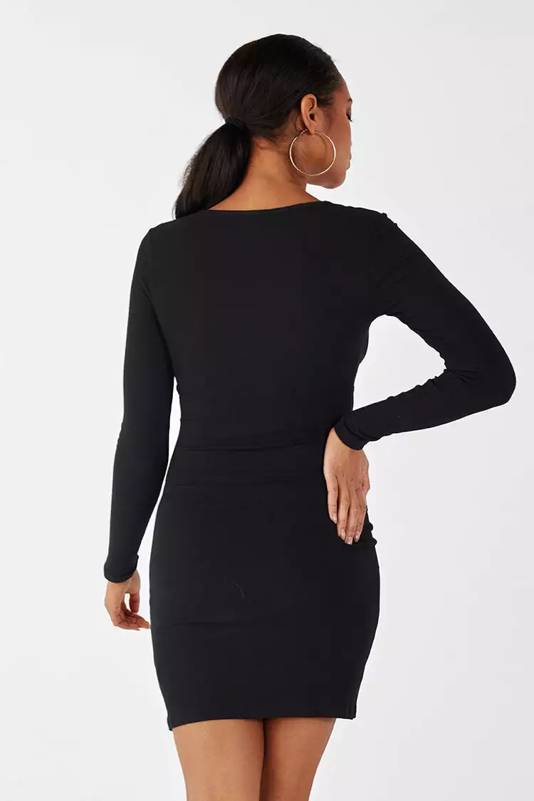 Cupshe Theresa Black Tie Front Halter Dress 2 Cupshe Theresa Black Tie Front Halter Dress - Image 2