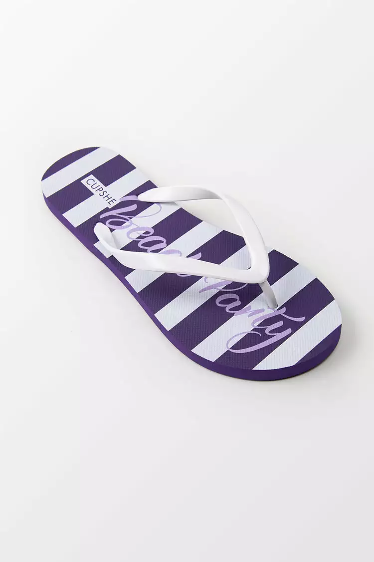 Cupshe Long Island Striped Flip Flops 2 Cupshe Long Island Striped Flip Flops - Image 2
