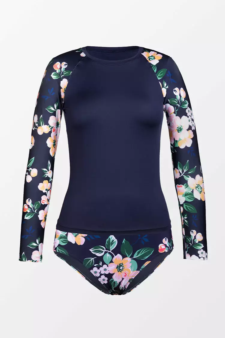 Cupshe Milan Floral High Neck Long Sleeve Tankini 2 Cupshe Milan Floral High Neck Long Sleeve Tankini - Image 2