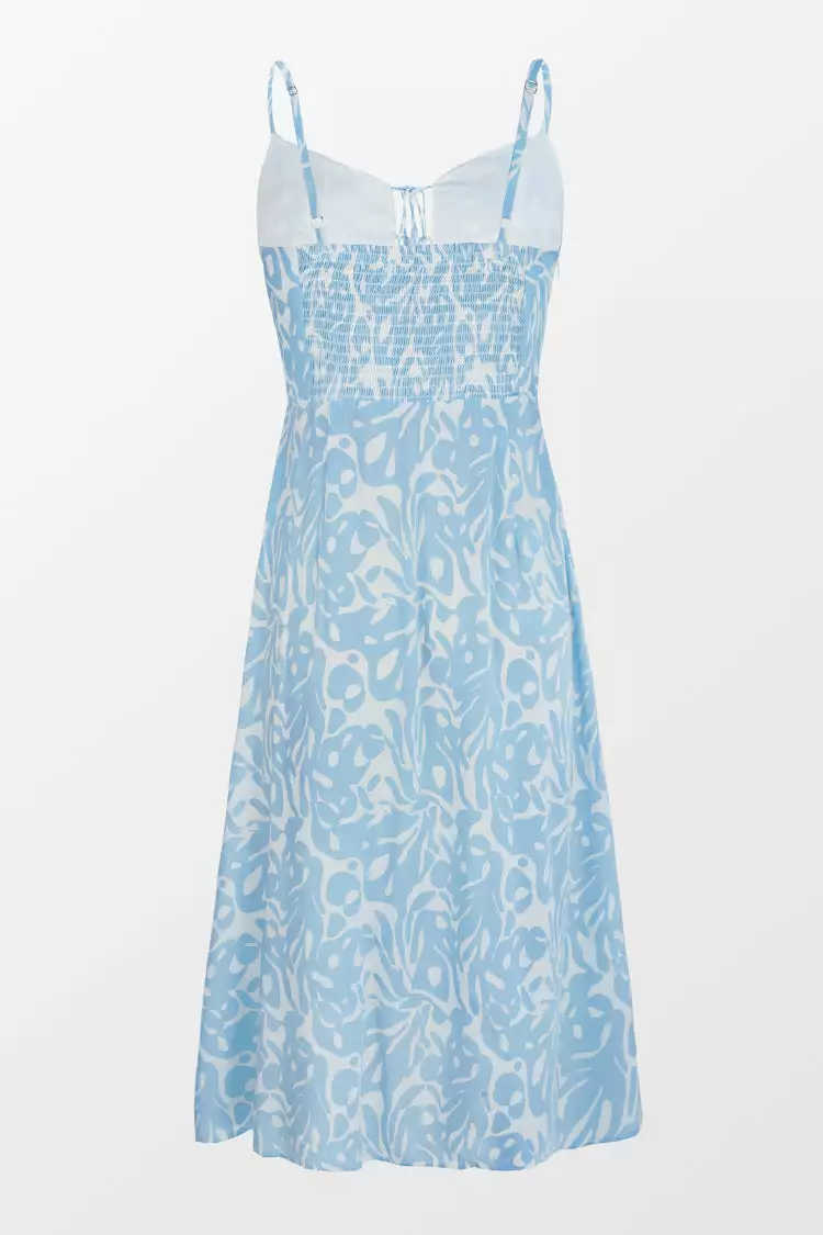 Cupshe Addilynn Monochrome Print Tie Front Slip Dress 4 Cupshe Addilynn Monochrome Print Tie Front Slip Dress - Image 4