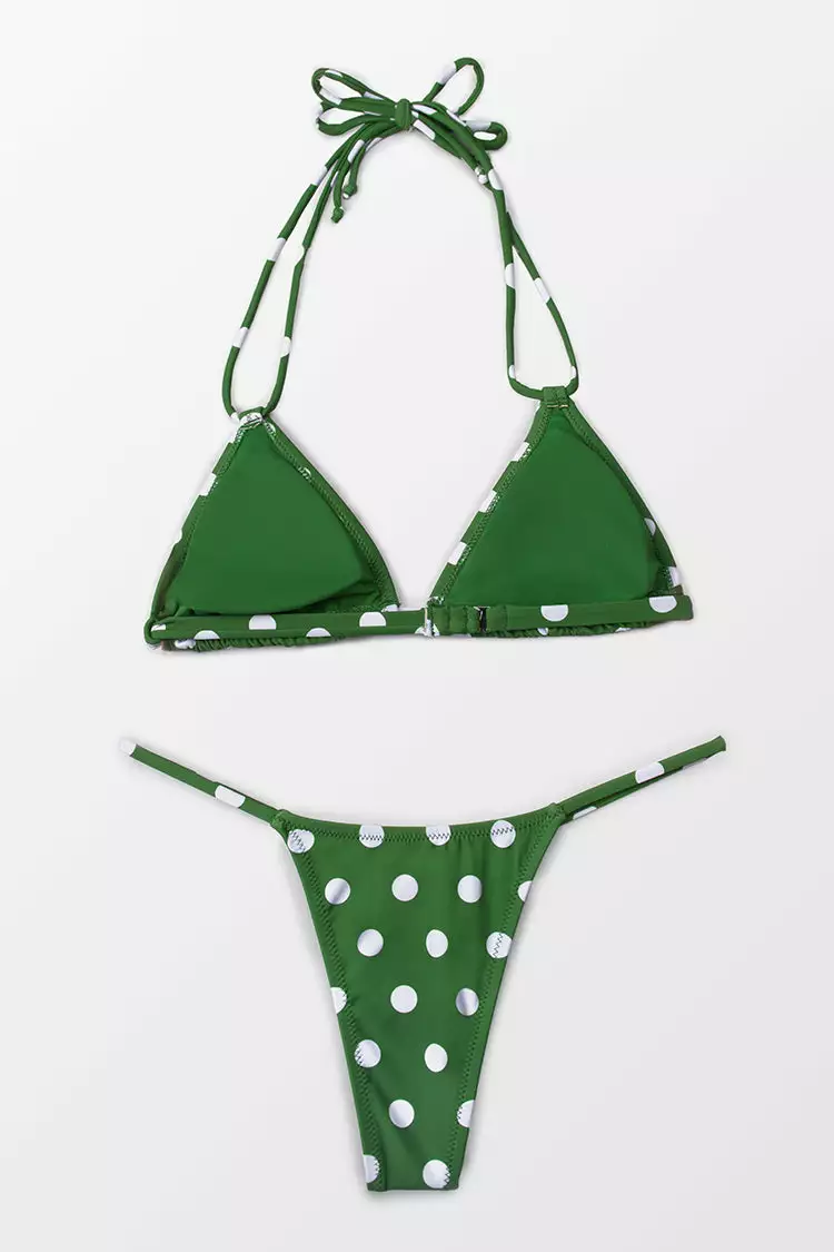 Cupshe Green Polka Dot Triangle Bikini 2 Cupshe Green Polka Dot Triangle Bikini - Image 2