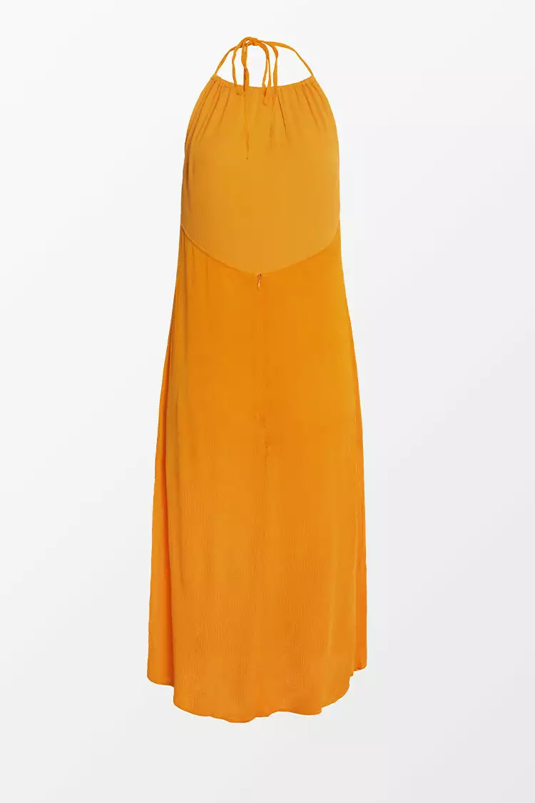 Cupshe Haleigh Orange Backless Split Tea Length Dress 4 Cupshe Haleigh Orange Backless Split Tea Length Dress - Image 4