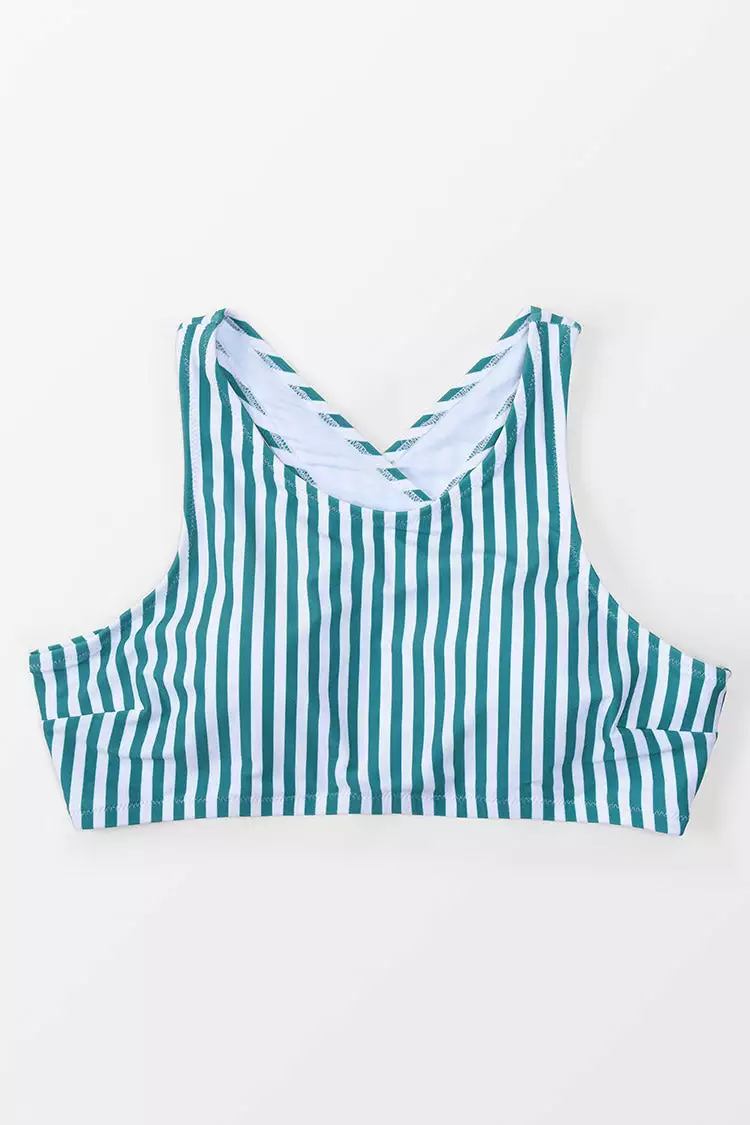 Cupshe Anya Striped Crisscross Plus Size Bikini Top 3 Cupshe Anya Striped Crisscross Plus Size Bikini Top - Image 3