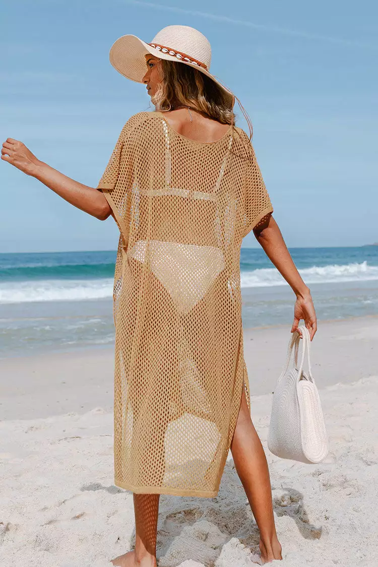 Cupshe Rosalyn Orange Hollow Out Split Cover Up 2 Cupshe Rosalyn Orange Hollow Out Split Cover Up - Image 2