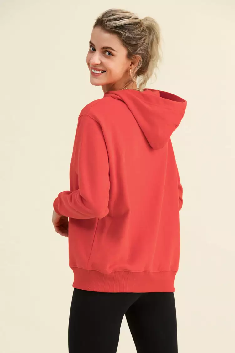Cupshe Sundae Red Hoodie 2 Cupshe Sundae Red Hoodie - Image 2