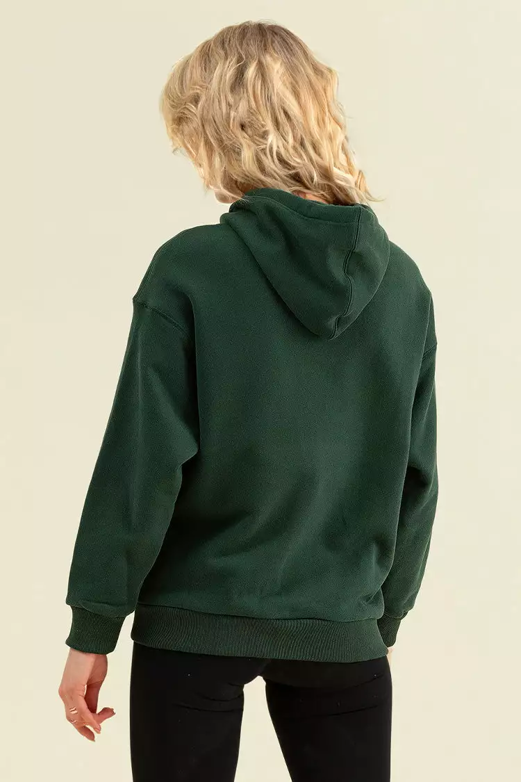 Cupshe Snow Kiss Green Hoodie 2 Cupshe Snow Kiss Green Hoodie - Image 2