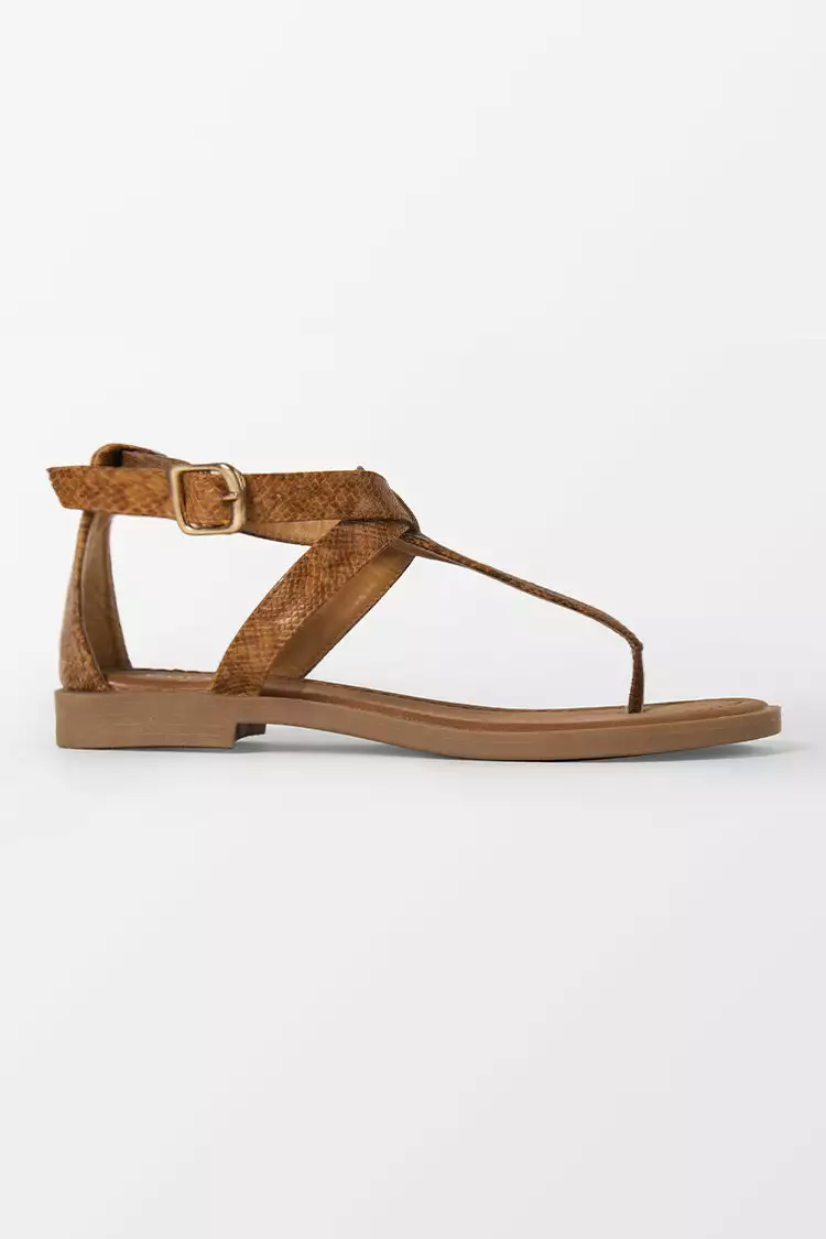 Cupshe Baja Brown Open Toe Thong Strap Sandals 2 Cupshe Baja Brown Open Toe Thong Strap Sandals - Image 2