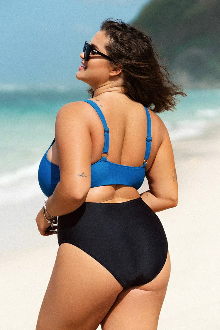 Cupshe Beatriz Twist Front Cut Out Plus Size One Piece Swimsuit 2 Cupshe Beatriz Twist Front Cut Out Plus Size One Piece Swimsuit - Image 2