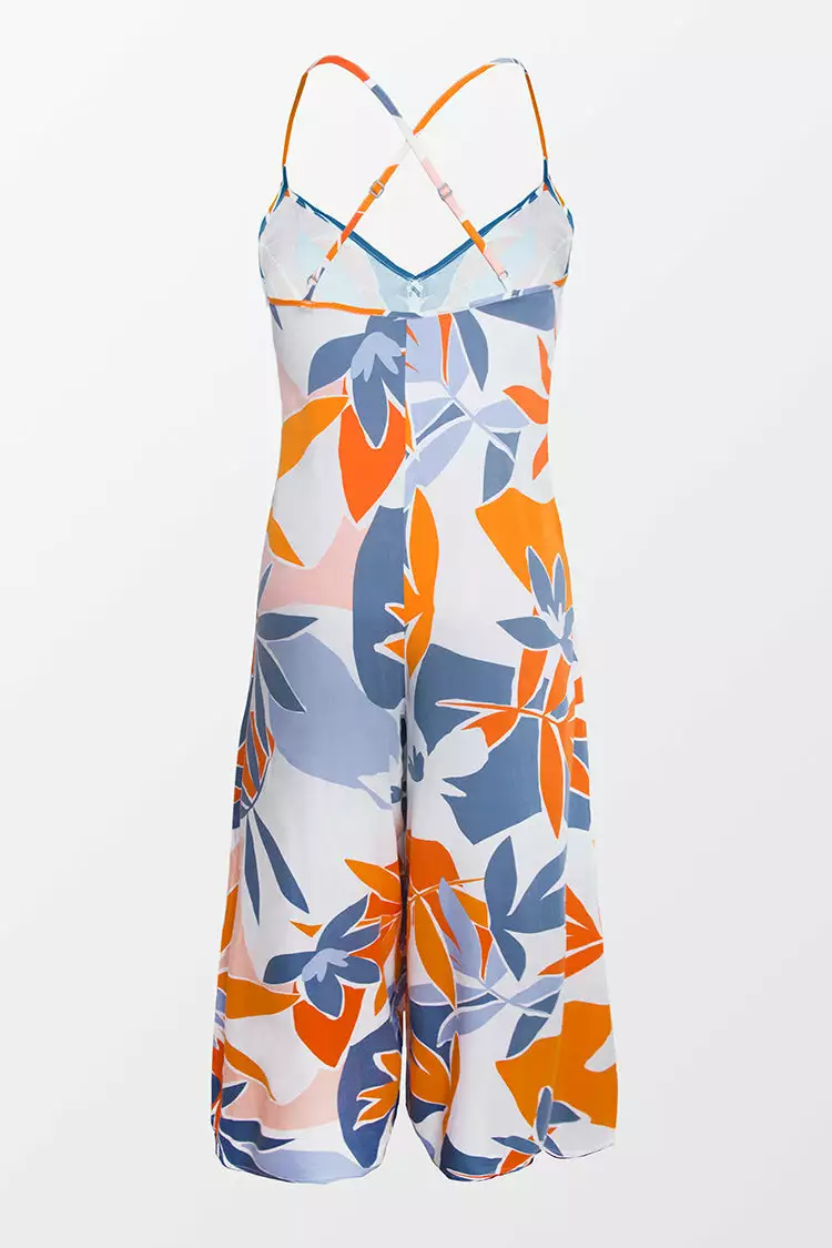 Cupshe Meagan Leafy V-neck Criss Cross Jumpsuit 4 Cupshe Meagan Leafy V-neck Criss Cross Jumpsuit - Image 4