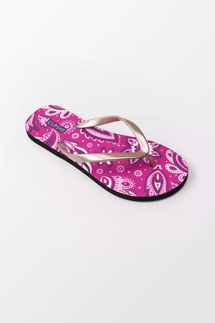 Cupshe Flare Paisley Flip Flops 2 Cupshe Flare Paisley Flip Flops - Image 2