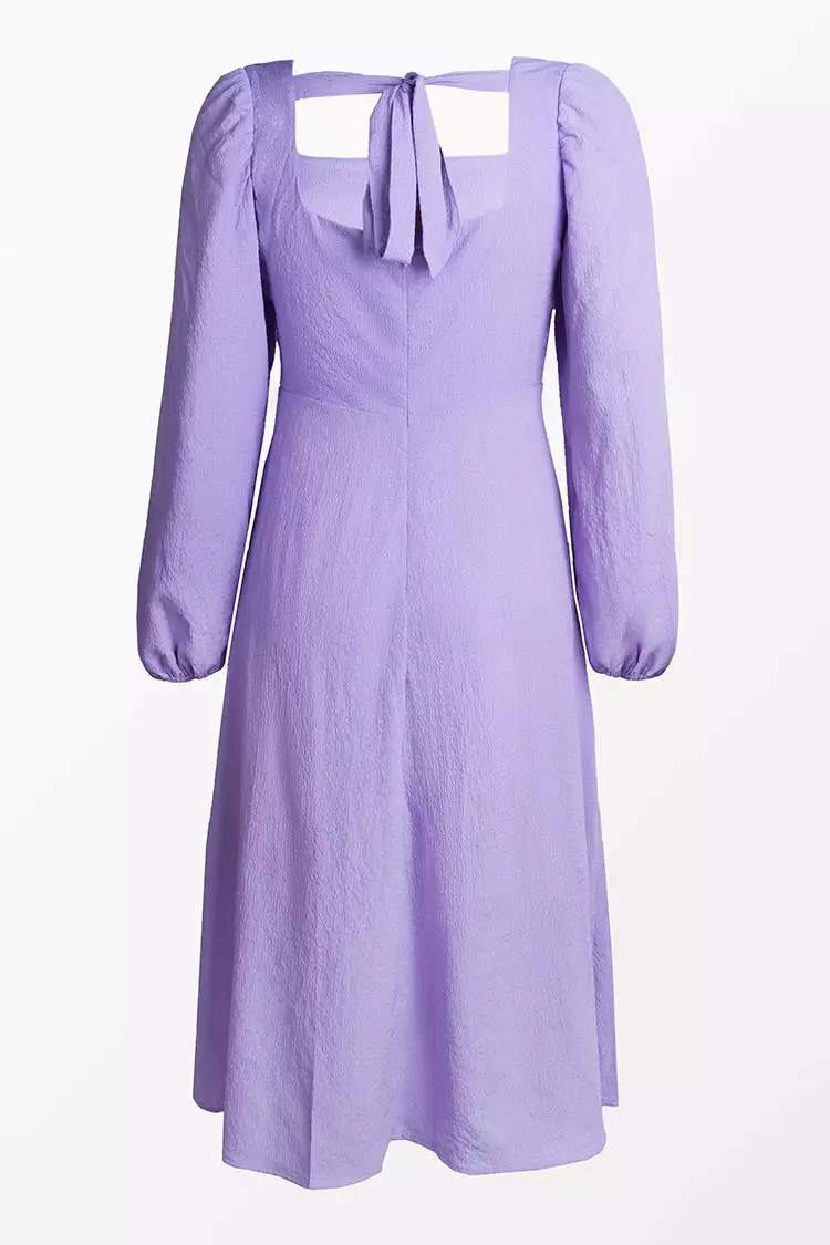 Cupshe Angelina Purple Back Tie Tea Length Dress 5 Cupshe Angelina Purple Back Tie Tea Length Dress - Image 5