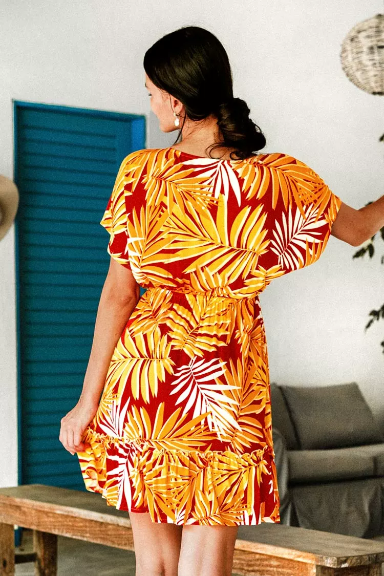 Cupshe Maiya Leafy Tie Front Dress 2 Cupshe Maiya Leafy Tie Front Dress - Image 2