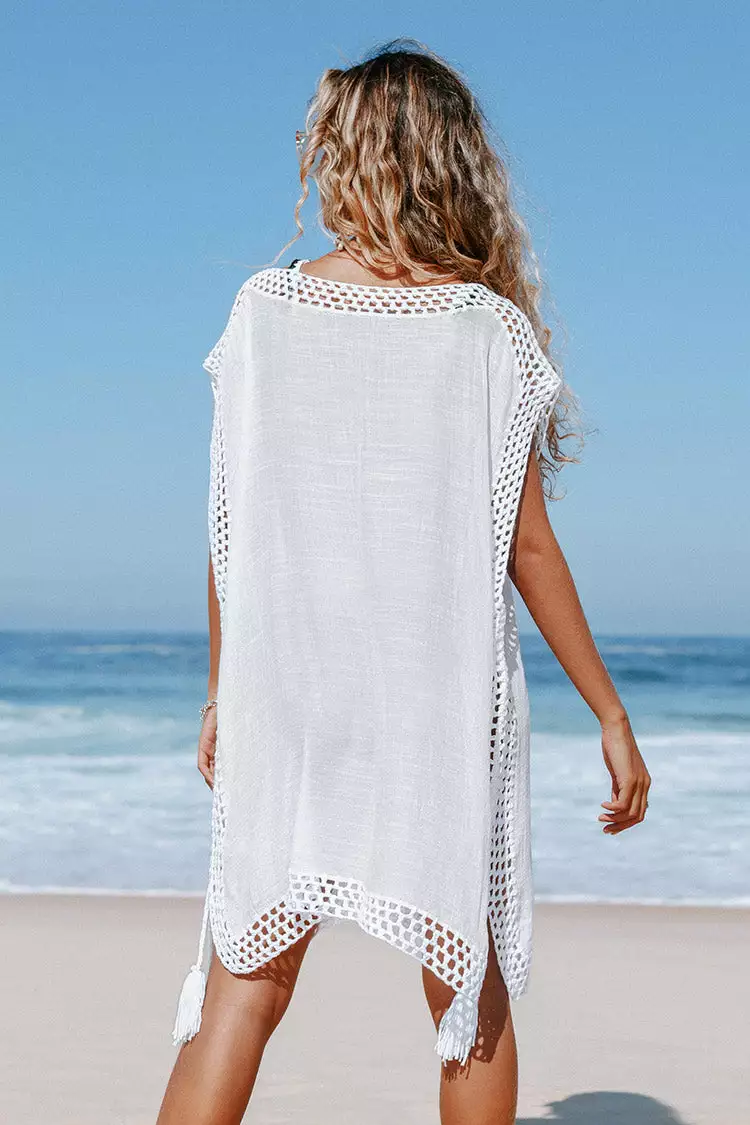 Cupshe Maliah Crochet Trim Tassel Cover Up 2 Cupshe Maliah Crochet Trim Tassel Cover Up - Image 2