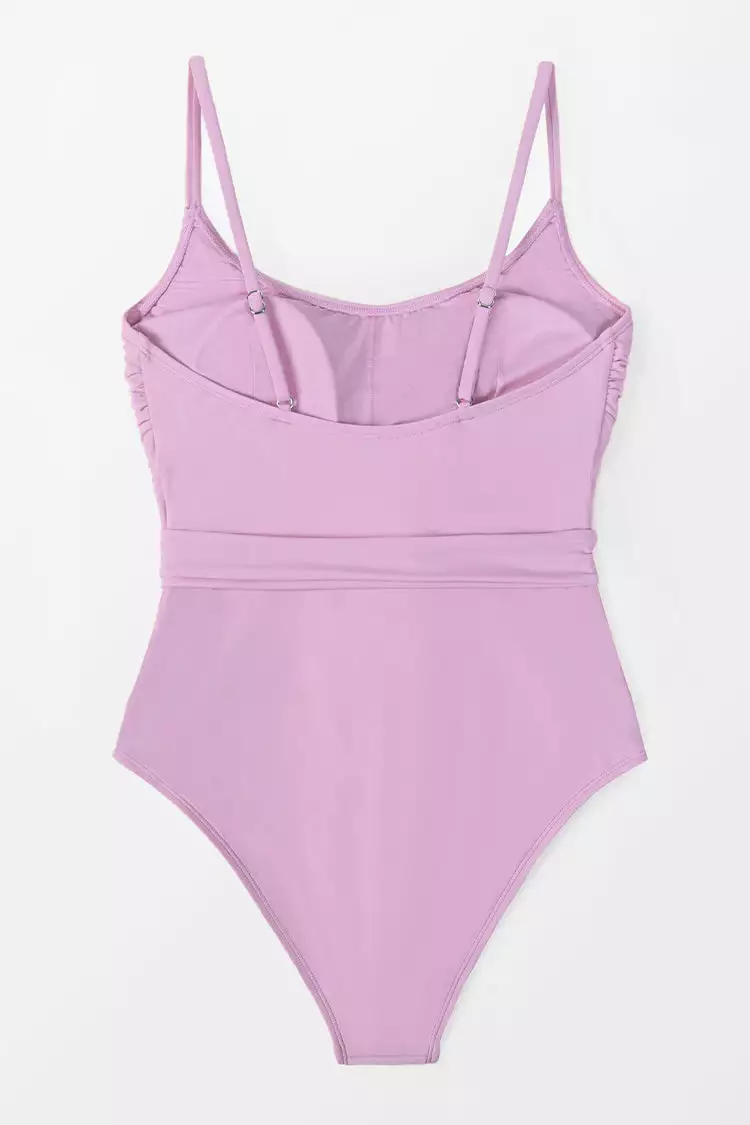 Cupshe Flora Belt Knot One Piece Swimsuit 4 Cupshe Flora Belt Knot One Piece Swimsuit - Image 4