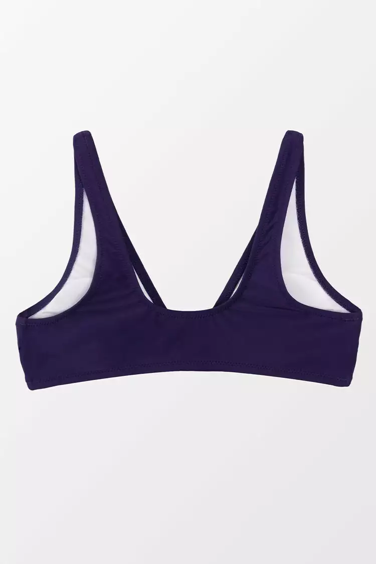 Cupshe Alia Navy Knotted Bikini Tank Top 4 Cupshe Alia Navy Knotted Bikini Tank Top - Image 4