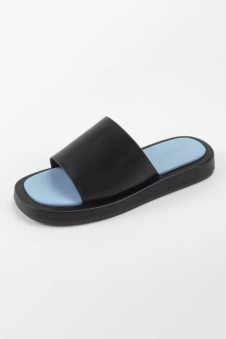 Cupshe Coffee Run Black Wide Band Slide Sandals 2 Cupshe Coffee Run Black Wide Band Slide Sandals - Image 2