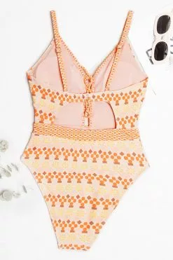 Cupshe Stefanie Geo Print Lace-up One Piece Swimsuit 7 Cupshe Stefanie Geo Print Lace-up One Piece Swimsuit -Deals Cupshe Store 2 46e0a369 dd74 4b18 a5e8 84146e414124