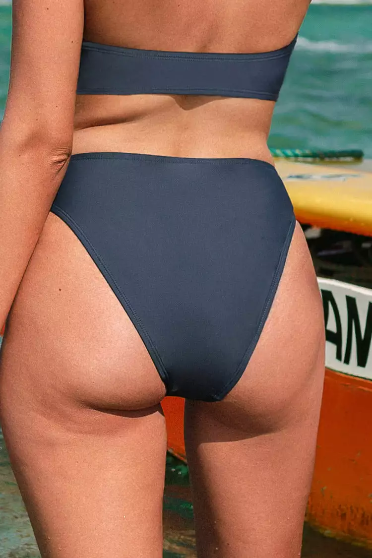 Cupshe Omniscient Solid Cheeky High Waist Bikini Bottom 2 Cupshe Omniscient Solid Cheeky High Waist Bikini Bottom - Image 2