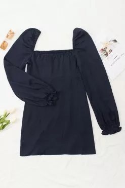 Cupshe Shangrila Solids Smocked Long Sleeve Mini Dress -Deals Cupshe Store 2 4f32af0b 2374 4333 833a 50e73d5d2192