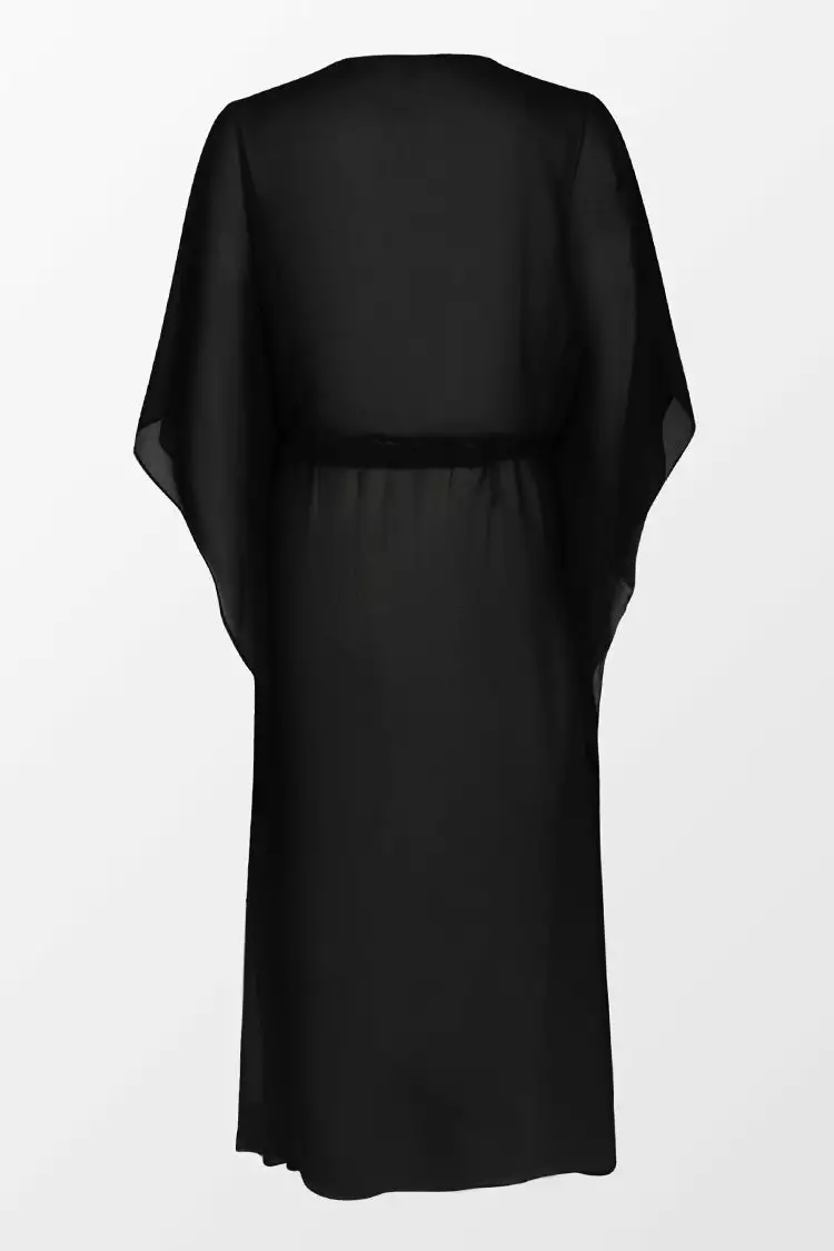 Cupshe Carmel Open Front Self Tie Maxi Cover Up 4 Cupshe Carmel Open Front Self Tie Maxi Cover Up - Image 4