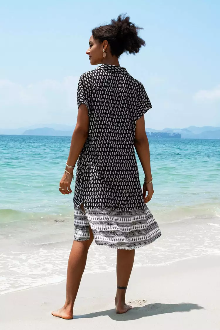 Cupshe Ophelia Boho Print Buttoned Dress 2 Cupshe Ophelia Boho Print Buttoned Dress - Image 2