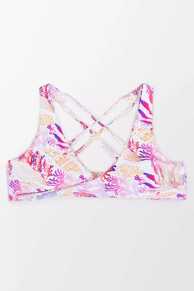 Cupshe Octavia Coral Print Twist Bikini Top 3 Cupshe Octavia Coral Print Twist Bikini Top - Image 3