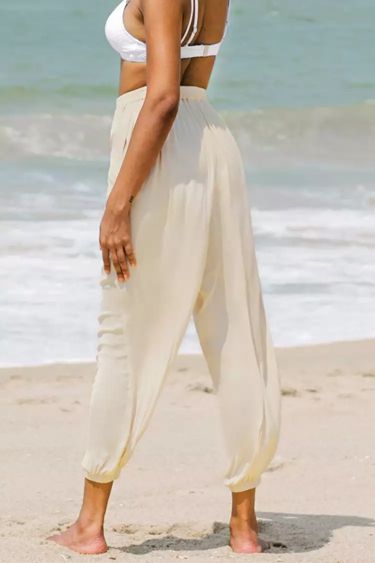 Cupshe Kaylani Drawstring Waist Cover Up Pants 2 Cupshe Kaylani Drawstring Waist Cover Up Pants - Image 2