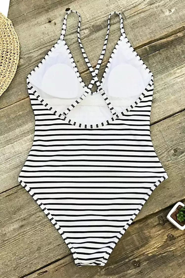 Cupshe Lasting Appeal Stripe One Piece Swimsuit 4 Cupshe Lasting Appeal Stripe One Piece Swimsuit - Image 4
