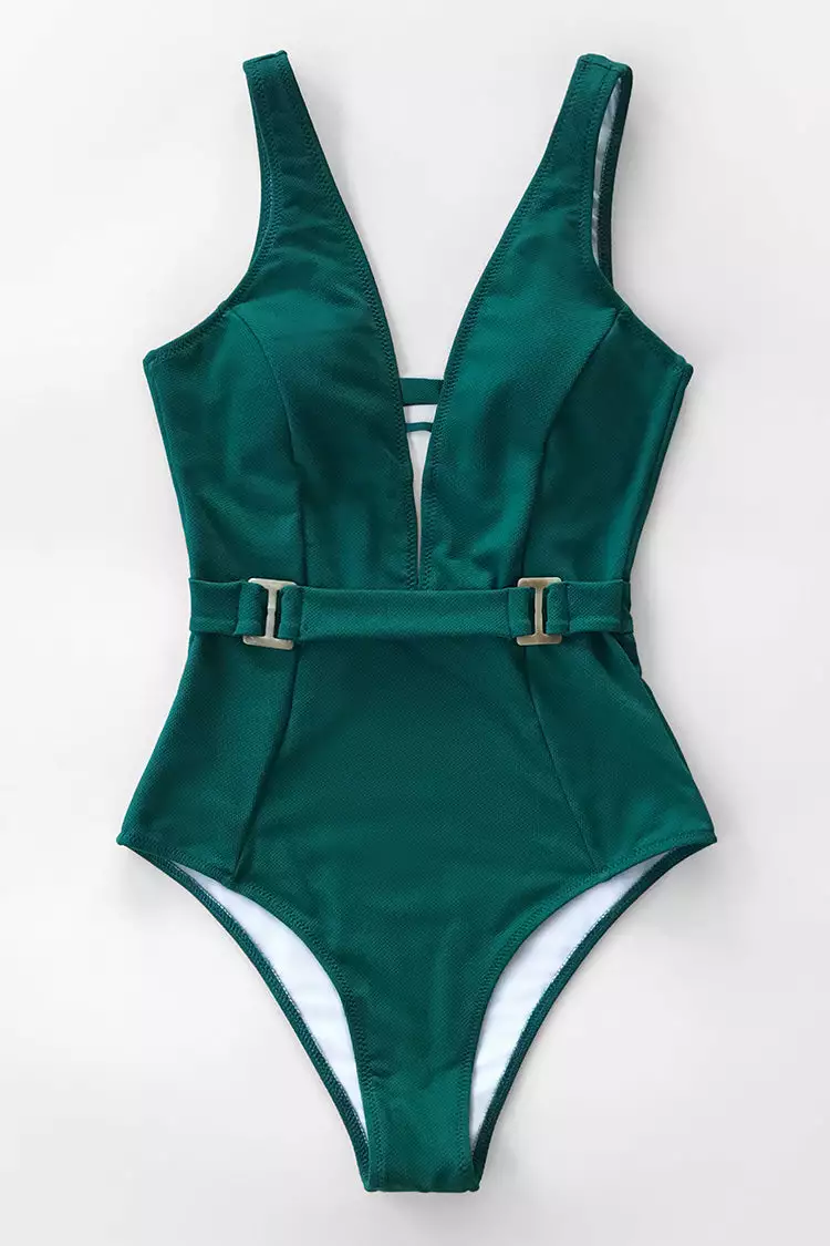 Cupshe Stunning Green One Piece Swimsuit 5 Cupshe Stunning Green One Piece Swimsuit - Image 5