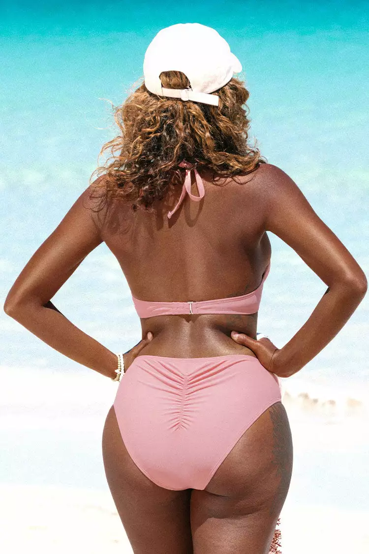 Cupshe Bermuda Bliss Bunny Tie Underwire Halter and Hipster Bikini Set 2 Cupshe Bermuda Bliss Bunny Tie Underwire Halter and Hipster Bikini Set - Image 2