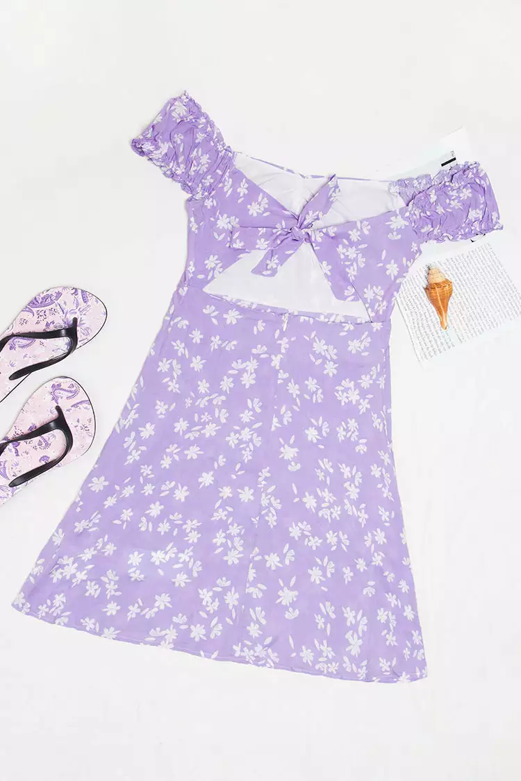 Cupshe Katarina Ditsy Frill Bow Tie Cut Out Dress 4 Cupshe Katarina Ditsy Frill Bow Tie Cut Out Dress - Image 4