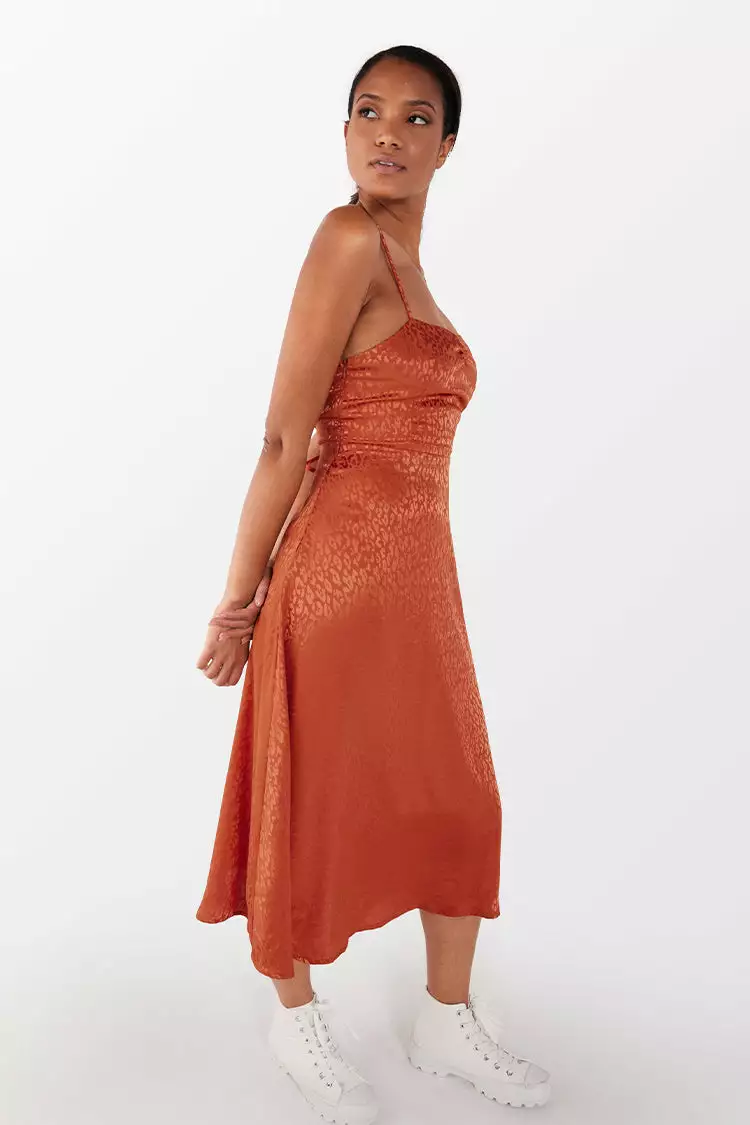 Cupshe Janiya Lace Up Leopard Fitted Waist Slip Dress 3 Cupshe Janiya Lace Up Leopard Fitted Waist Slip Dress - Image 3