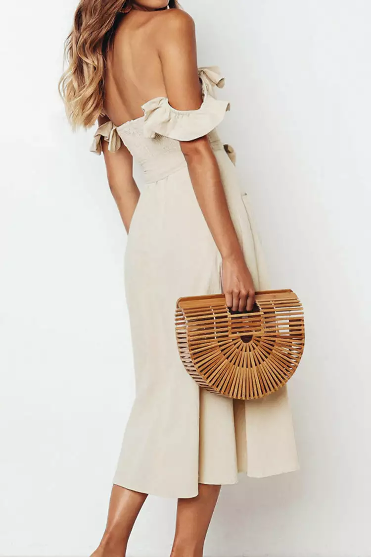 Cupshe Off The Shoulder Smocked Dress 2 Cupshe Off The Shoulder Smocked Dress - Image 2