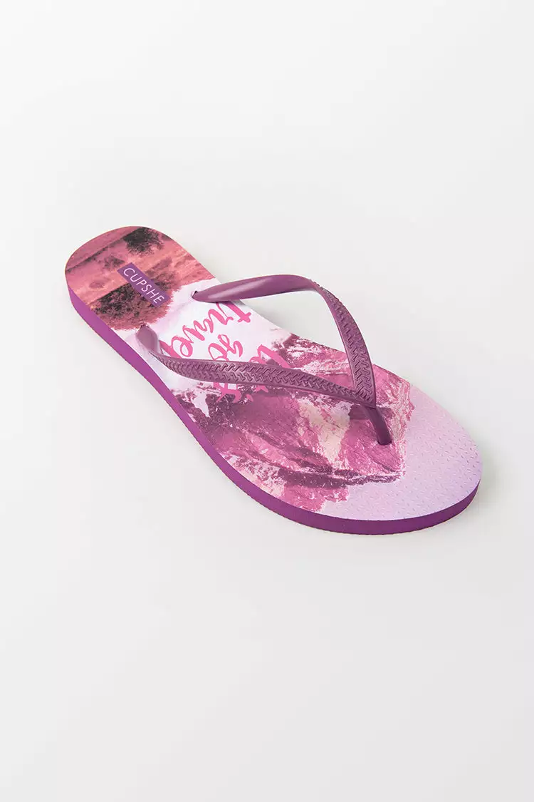 Cupshe Montana Landscape Print Flip Flops 3 Cupshe Montana Landscape Print Flip Flops - Image 3