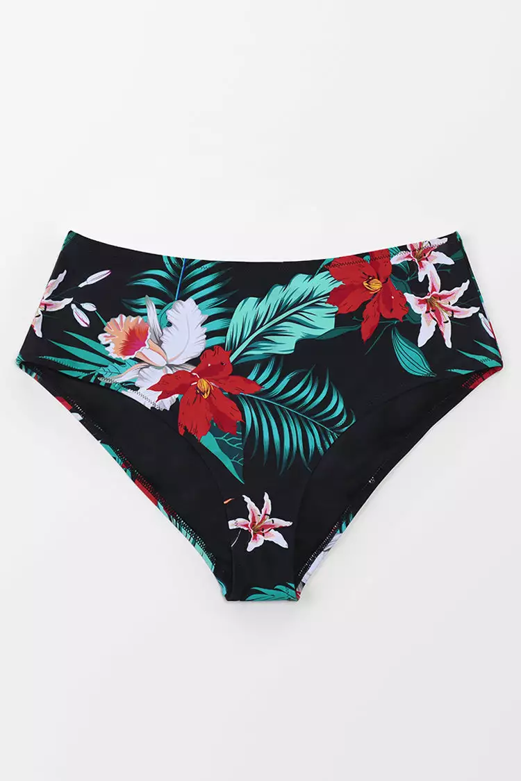 Cupshe Cecilia Floral High Waisted Plus Size Bikini Bottom 3 Cupshe Cecilia Floral High Waisted Plus Size Bikini Bottom - Image 3