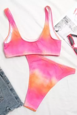 Cupshe Radiant Sun Ombre Bralette Bikini Top & High Waist Bikini Bottom -Deals Cupshe Store 2 6f85f00f ac21 461e a4dd 39db042f09e9