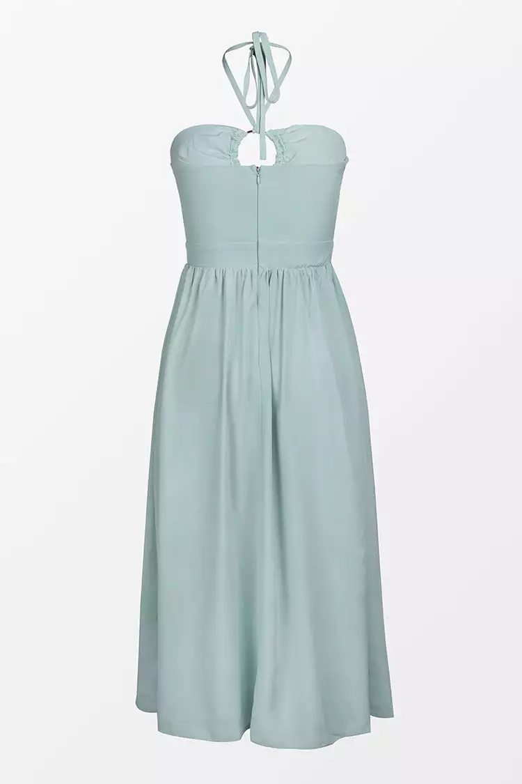 Cupshe Oakleigh Green O-ring Halter Tea Length Dress 4 Cupshe Oakleigh Green O-ring Halter Tea Length Dress - Image 4