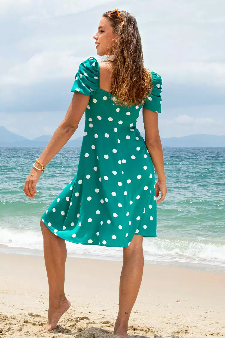 Cupshe Zoey Polka Dot Puff Sleeve Midi Dress 2 Cupshe Zoey Polka Dot Puff Sleeve Midi Dress - Image 2