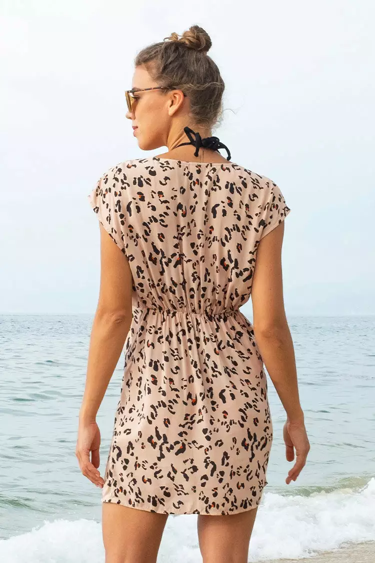 Cupshe Fallon Leopard V-neck Sleeveless Dress 2 Cupshe Fallon Leopard V-neck Sleeveless Dress - Image 2