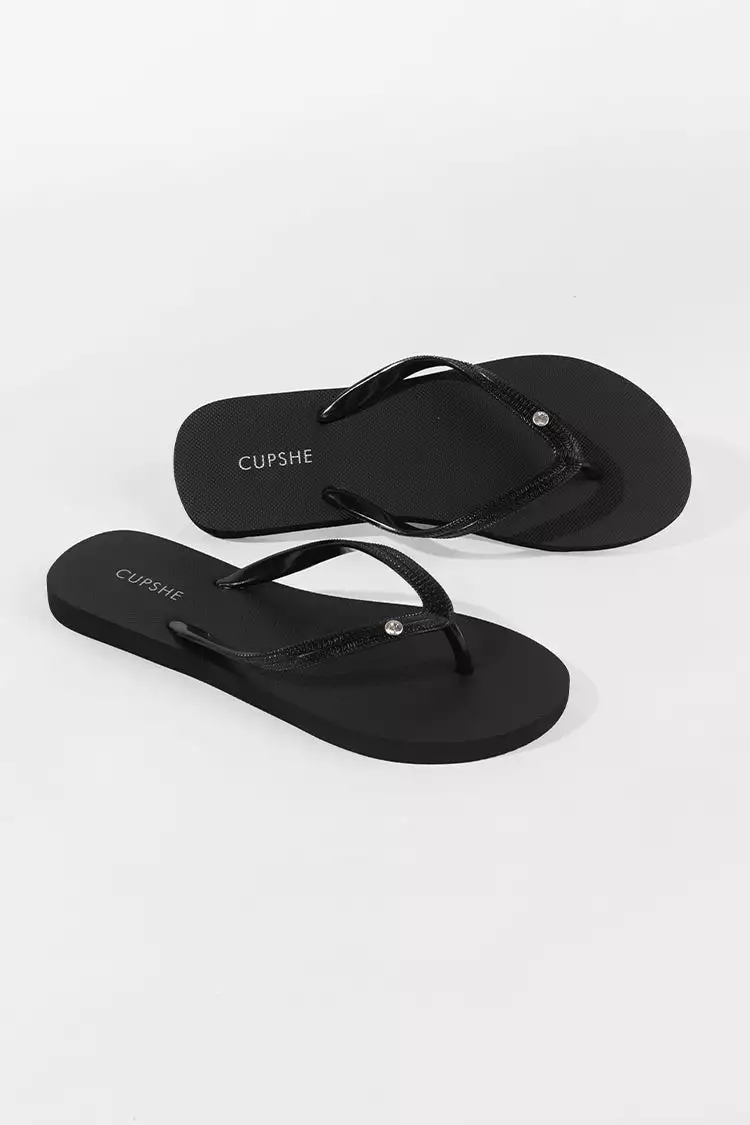 Cupshe Beckett Rhinestone Flip Flops 3 Cupshe Beckett Rhinestone Flip Flops - Image 3