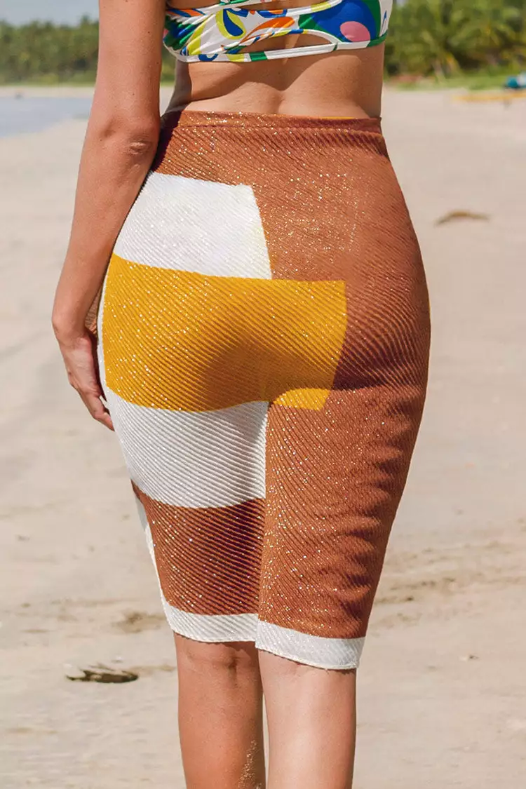 Cupshe Laguna Beach Geometric Print Tie Waist Sarong 2 Cupshe Laguna Beach Geometric Print Tie Waist Sarong - Image 2