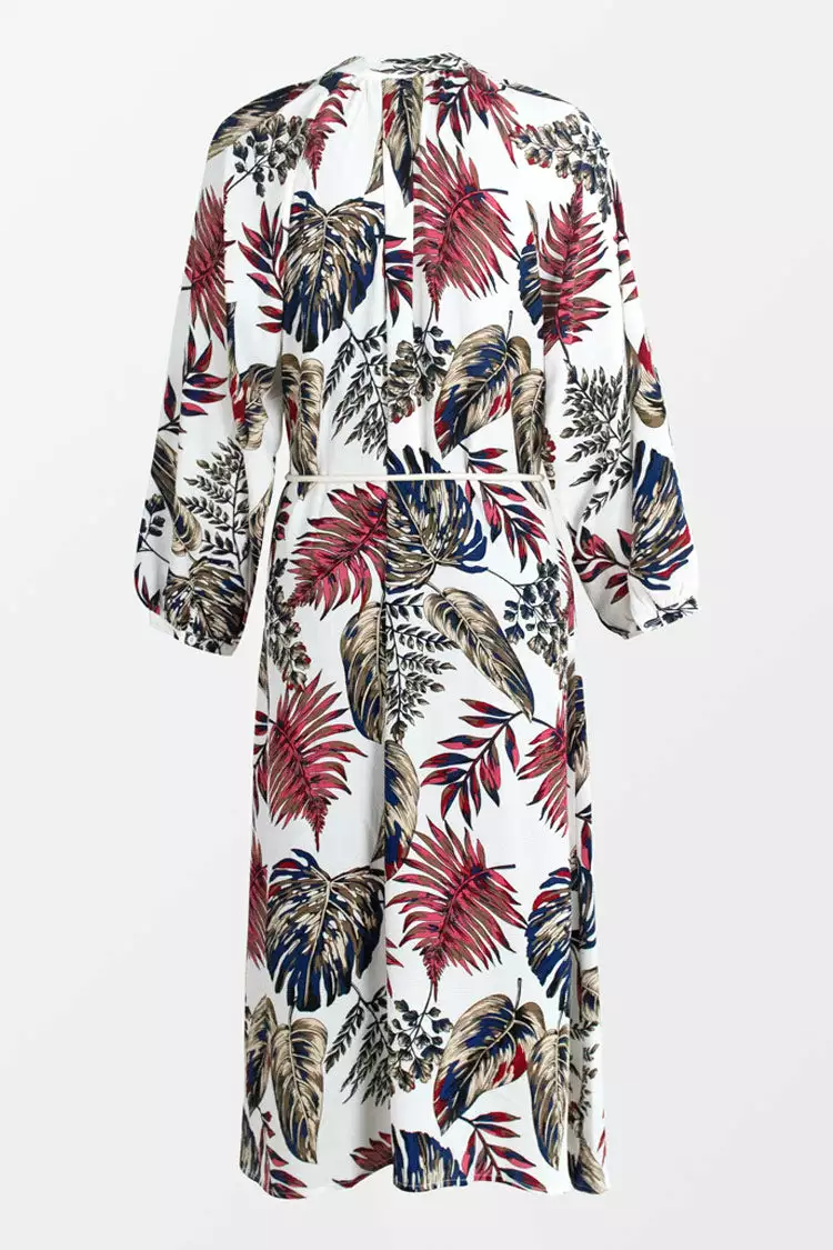 Cupshe Retro Leafy Long Sleeve Dress 4 Cupshe Retro Leafy Long Sleeve Dress - Image 4