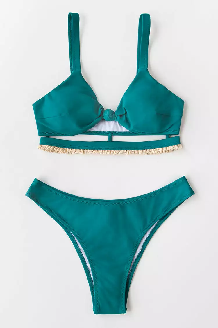 Cupshe Teal High Cut Cheeky Bikini Bottom 7 Cupshe Teal High Cut Cheeky Bikini Bottom - Image 7