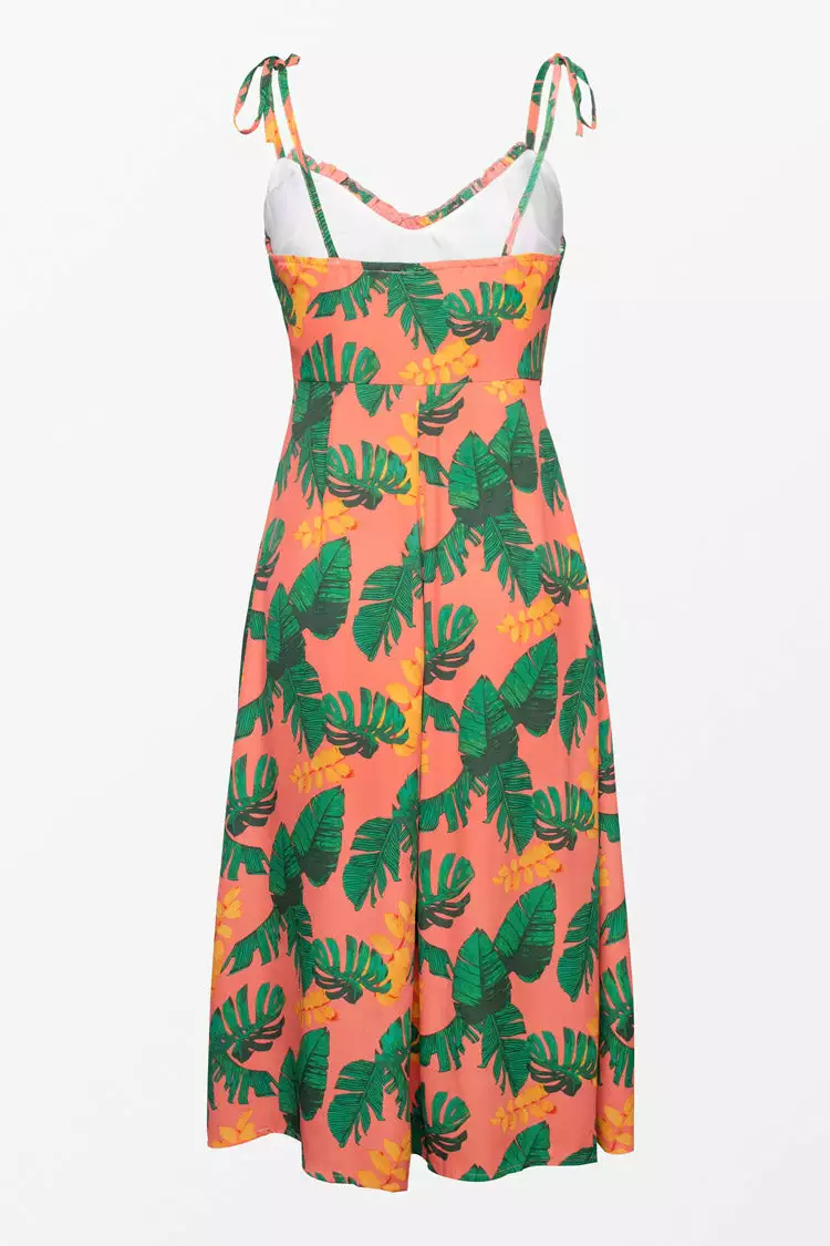 Cupshe Lauryn Tropical Tie Shoulder Slip Dress 4 Cupshe Lauryn Tropical Tie Shoulder Slip Dress - Image 4