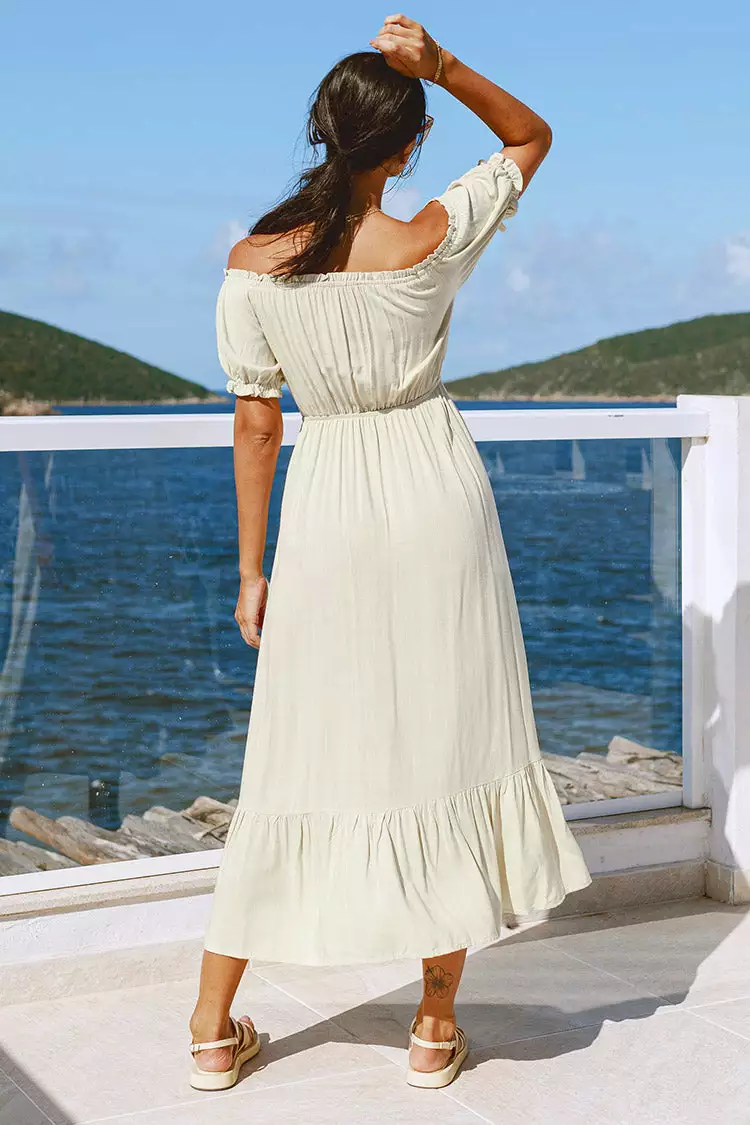 Cupshe Trisha Button Front Ruffle Hem Dress 2 Cupshe Trisha Button Front Ruffle Hem Dress - Image 2