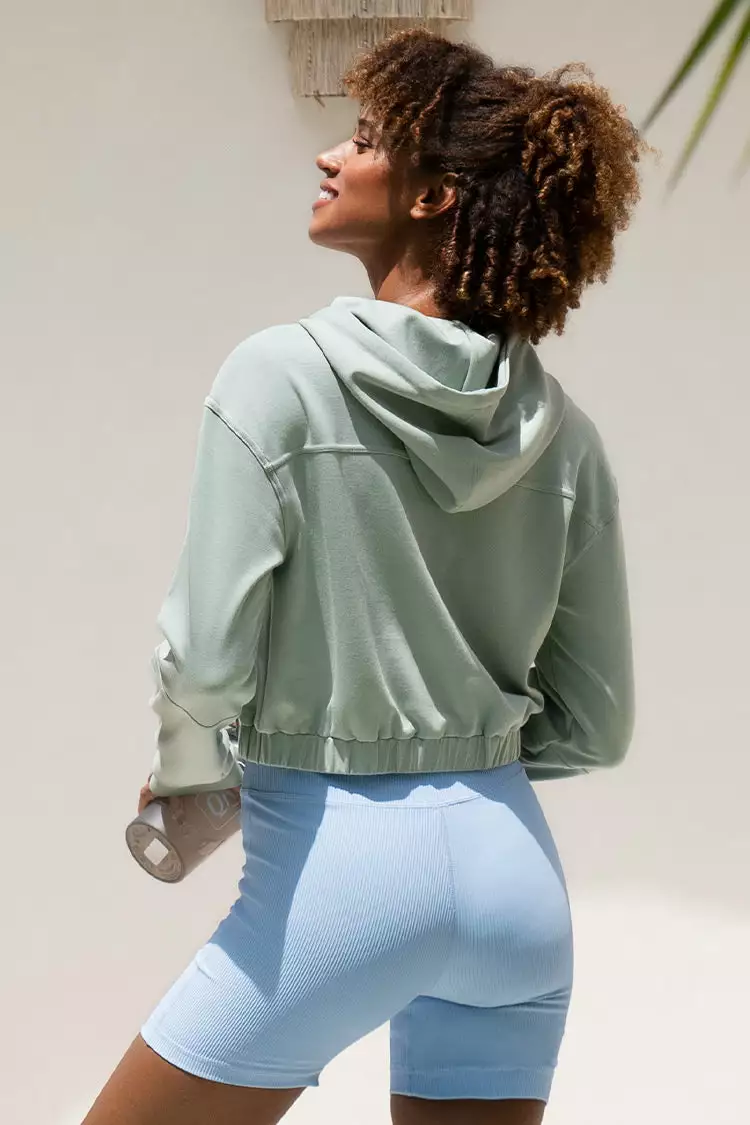 Cupshe Starburst Green Pockets Drawstring Hoodie 2 Cupshe Starburst Green Pockets Drawstring Hoodie - Image 2