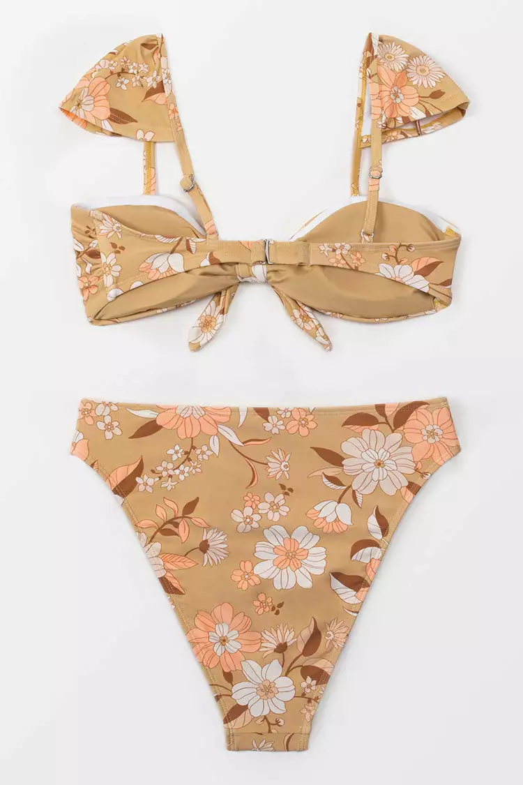 Cupshe Alissa Floral Knot Front Bikini 4 Cupshe Alissa Floral Knot Front Bikini - Image 4