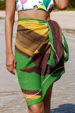 Cupshe Cala Stripe Tie Waisted Sarong