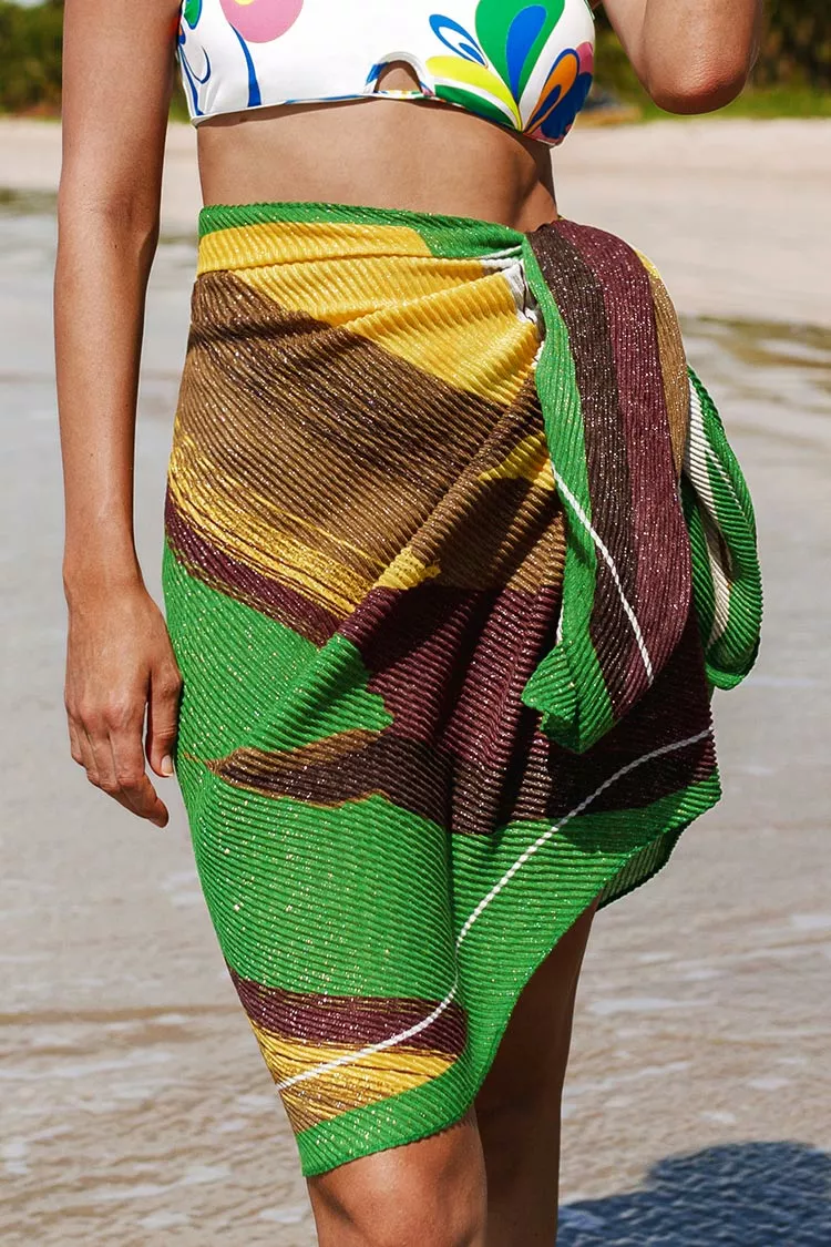 Cupshe Cala Stripe Tie Waisted Sarong 1 Cupshe Cala Stripe Tie Waisted Sarong